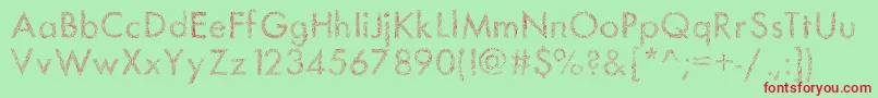 Шрифт Drawman – красные шрифты на зелёном фоне