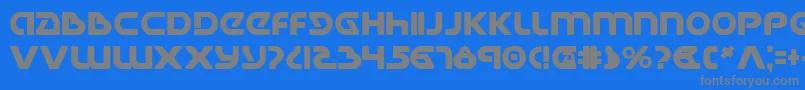 Universal Jack Bold-Schriftart – Graue Schriften auf blauem Hintergrund