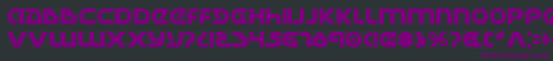 Universal Jack Bold-Schriftart – Violette Schriften auf schwarzem Hintergrund