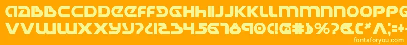 Universal Jack Bold Font – Yellow Fonts on Orange Background