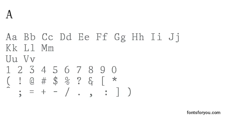Шрифт AdjutantNormal – алфавит, цифры, специальные символы