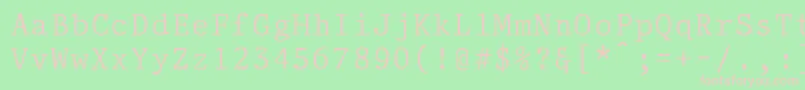 AdjutantNormal Font – Pink Fonts on Green Background