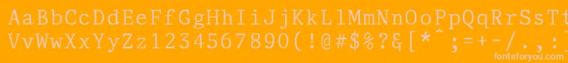 AdjutantNormal Font – Pink Fonts on Orange Background