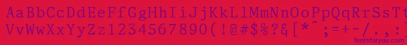 AdjutantNormal Font – Purple Fonts on Red Background