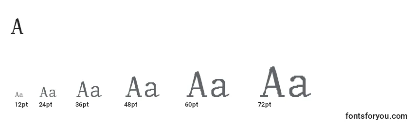 Размеры шрифта AdjutantNormal