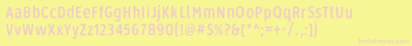 Шрифт Roadgeek2005Series2w – розовые шрифты на жёлтом фоне