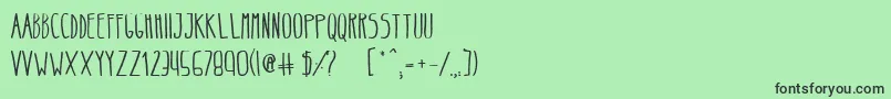 BeltaRegular Font – Black Fonts on Green Background