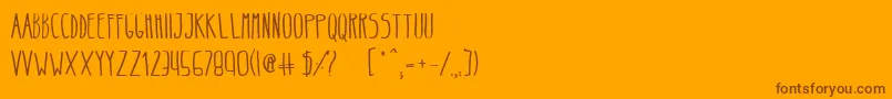 Fonte BeltaRegular – fontes marrons em um fundo laranja