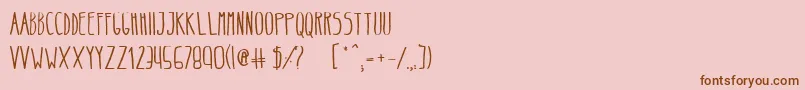 BeltaRegular Font – Brown Fonts on Pink Background