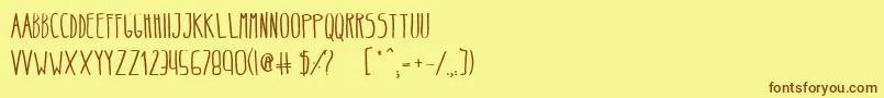 BeltaRegular Font – Brown Fonts on Yellow Background