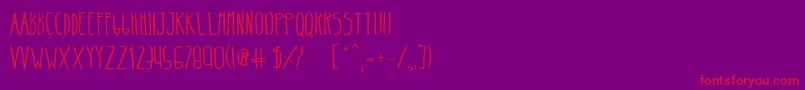 フォントBeltaRegular – 紫の背景に赤い文字