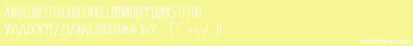 BeltaRegular Font – White Fonts on Yellow Background