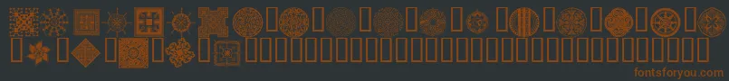 Fonte Wmdesigns2 – fontes marrons em um fundo preto