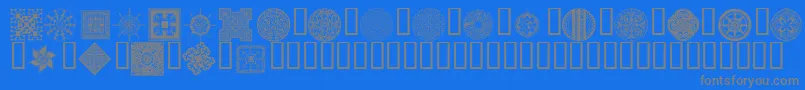 Wmdesigns2-Schriftart – Graue Schriften auf blauem Hintergrund