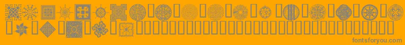Wmdesigns2-Schriftart – Graue Schriften auf orangefarbenem Hintergrund