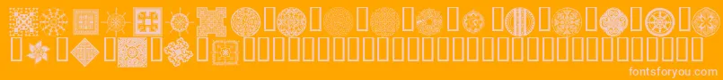 Weitere Informationen zur Wmdesigns2-Schriftart Wmdesigns2-Schriftart – Rosa Schriften auf orangefarbenem Hintergrund