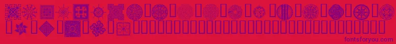 Wmdesigns2 Font – Purple Fonts on Red Background