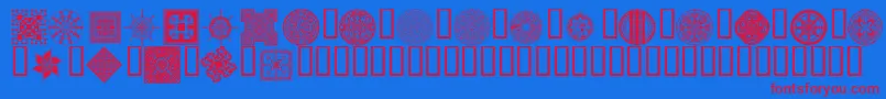 Шрифт Wmdesigns2 – красные шрифты на синем фоне