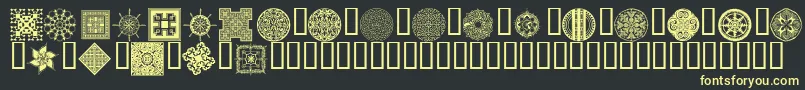 Wmdesigns2 Font – Yellow Fonts on Black Background