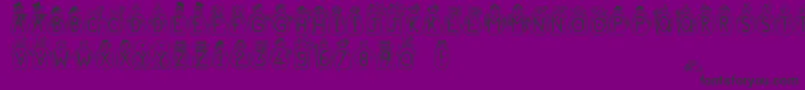 フォントJfsnobiz – 紫の背景に黒い文字