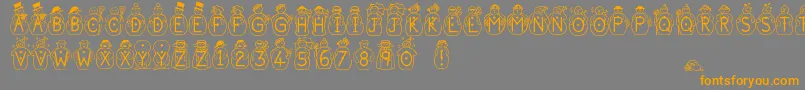 Jfsnobiz Font – Orange Fonts on Gray Background