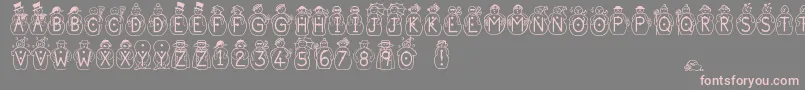 Jfsnobiz Font – Pink Fonts on Gray Background