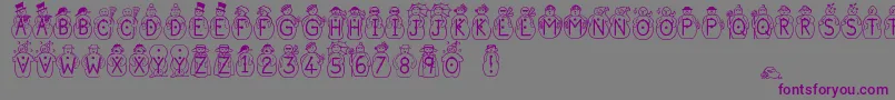 Jfsnobiz Font – Purple Fonts on Gray Background