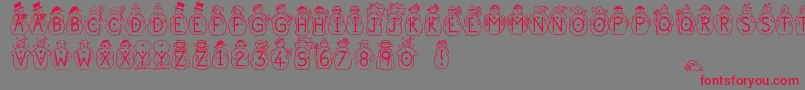 Jfsnobiz Font – Red Fonts on Gray Background