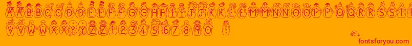 fuente Jfsnobiz – Fuentes Rojas Sobre Fondo Naranja