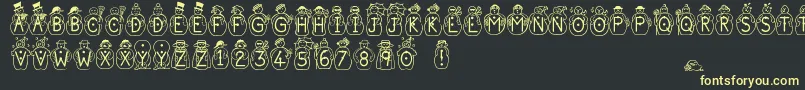 Jfsnobiz Font – Yellow Fonts on Black Background