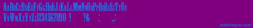 フォントBlackhawk – 紫色の背景に青い文字