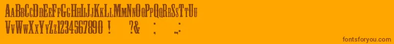 Blackhawk Font – Brown Fonts on Orange Background