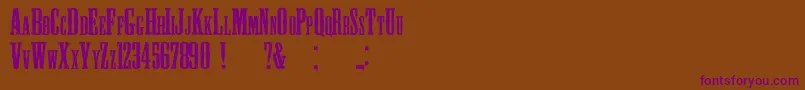Blackhawk-fontti – violetit fontit ruskealla taustalla