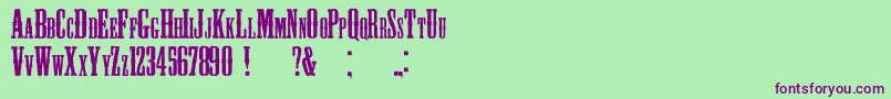 Шрифт Blackhawk – фиолетовые шрифты на зелёном фоне