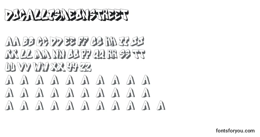 Czcionka Docallismeonstreet – alfabet, cyfry, specjalne znaki