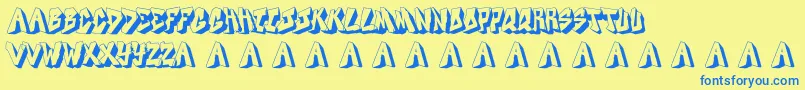 Docallismeonstreet Font – Blue Fonts on Yellow Background