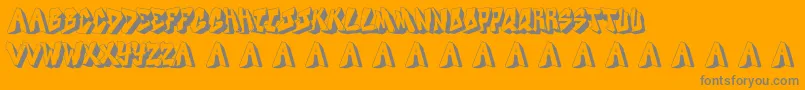 Docallismeonstreet-Schriftart – Graue Schriften auf orangefarbenem Hintergrund