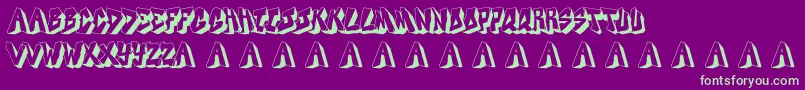 Docallismeonstreet Font – Green Fonts on Purple Background