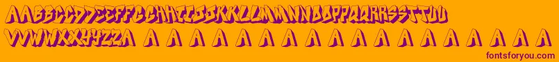 Docallismeonstreet Font – Purple Fonts on Orange Background