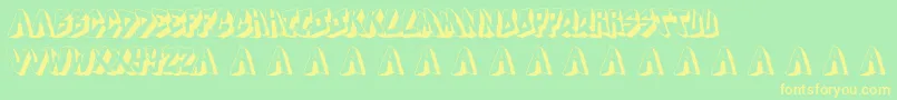 Docallismeonstreet Font – Yellow Fonts on Green Background