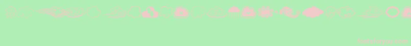 CloudsMix Font – Pink Fonts on Green Background