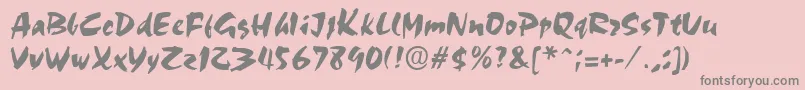 CezanneRegular Font – Gray Fonts on Pink Background