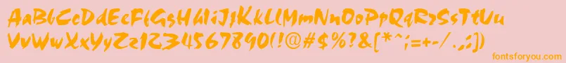 CezanneRegular Font – Orange Fonts on Pink Background