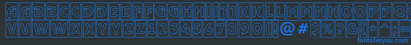 RewindertitulcmotlRegular Font – Blue Fonts on Black Background