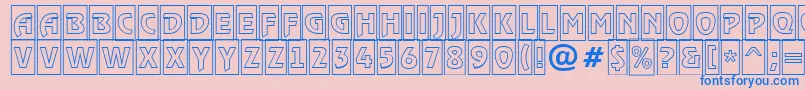 RewindertitulcmotlRegular Font – Blue Fonts on Pink Background