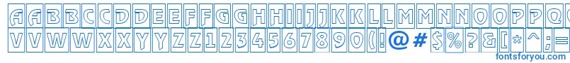 RewindertitulcmotlRegular-fontti – siniset fontit valkoisella taustalla