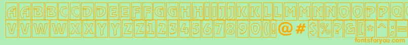 RewindertitulcmotlRegular Font – Orange Fonts on Green Background