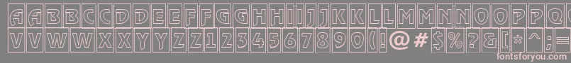 Шрифт RewindertitulcmotlRegular – розовые шрифты на сером фоне