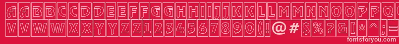 RewindertitulcmotlRegular Font – Pink Fonts on Red Background