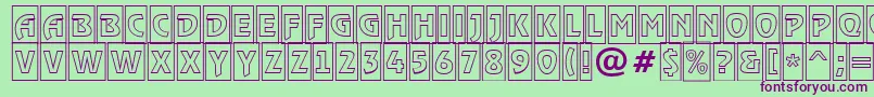 RewindertitulcmotlRegular Font – Purple Fonts on Green Background